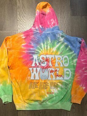 TRAVIS SCOTT ASTROWORLD TOUR XL SIZE ‘WISH YOU WERE HERE’ SKIPPING BEAR HOODIE